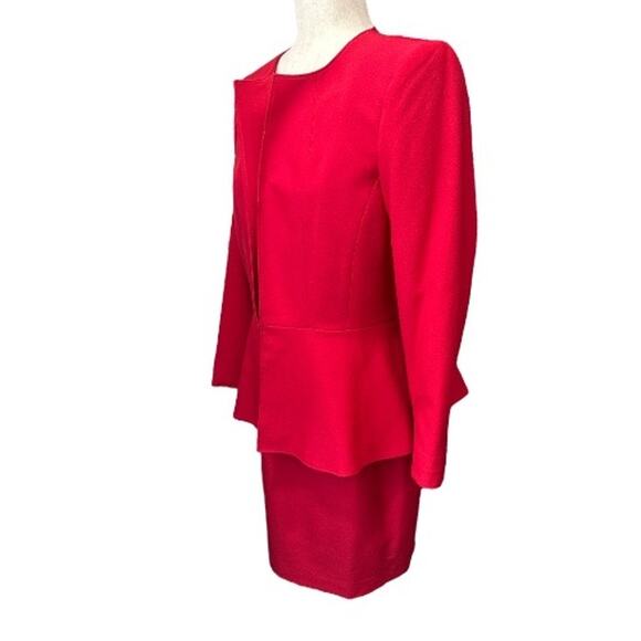 Le Suit Peplum Crepe Sheath Dress Suit with Jacket 6 - Picture 2 of 9